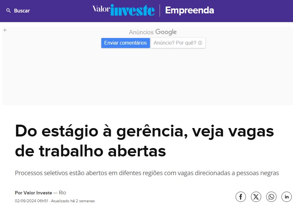 Valor Investe - Do estágio à gerência, veja vagas de trabalho abertas