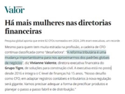 Valor Econômico - Há mais mulheres nas diretorias financeiras